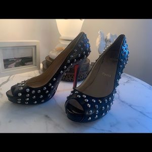 Christian Louboutin Black Alto Spike Platform